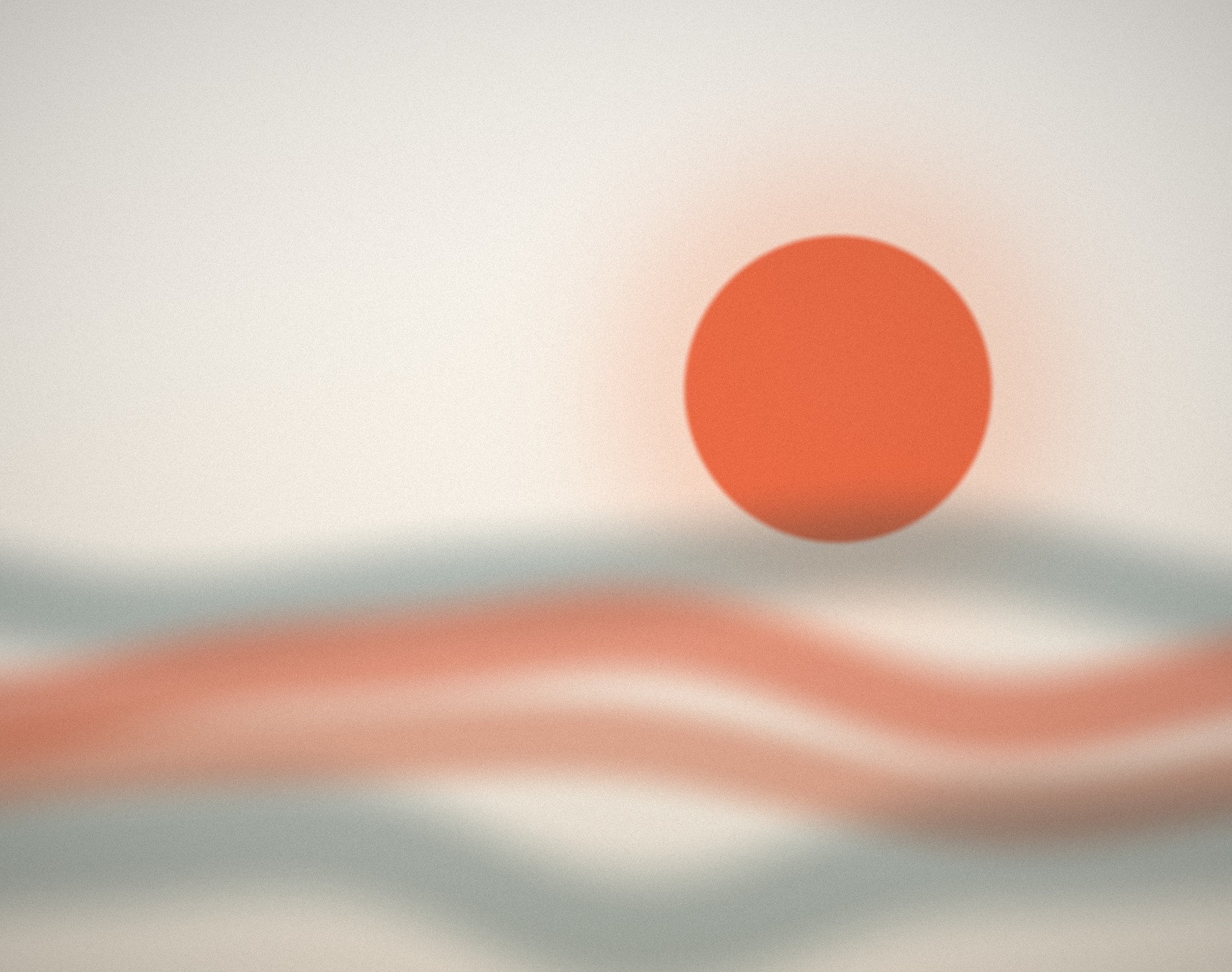 Warm coastal abstract artwork in cream, coral, and ocean tones