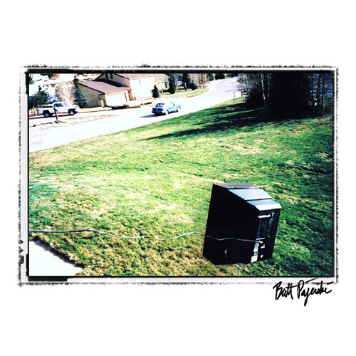 Signed Media Wave SD art print — an old TV abandoned on a suburban lawn, a throw-your-TV-away statement